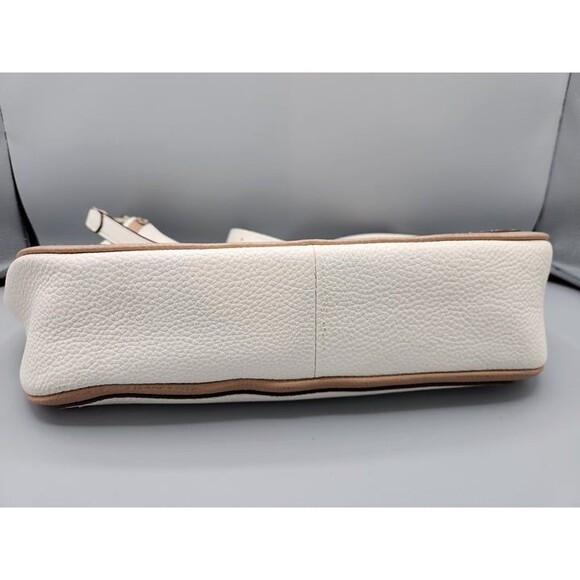 Chic Kate Spade White & Tan Pebbled Leather Shoulder Bag - Picture 4 of 11